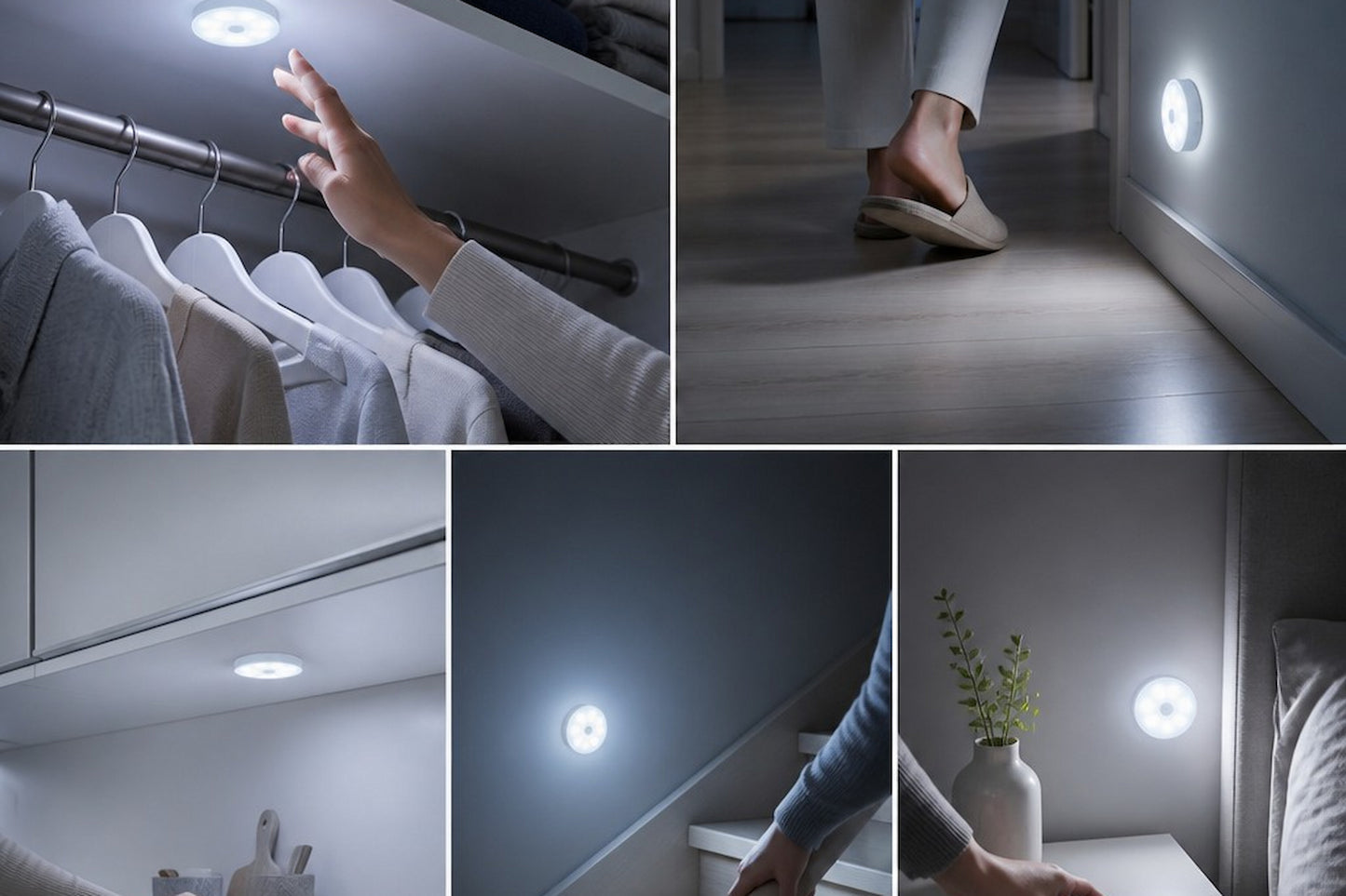 6-pack LED Rörelsesensorlampor